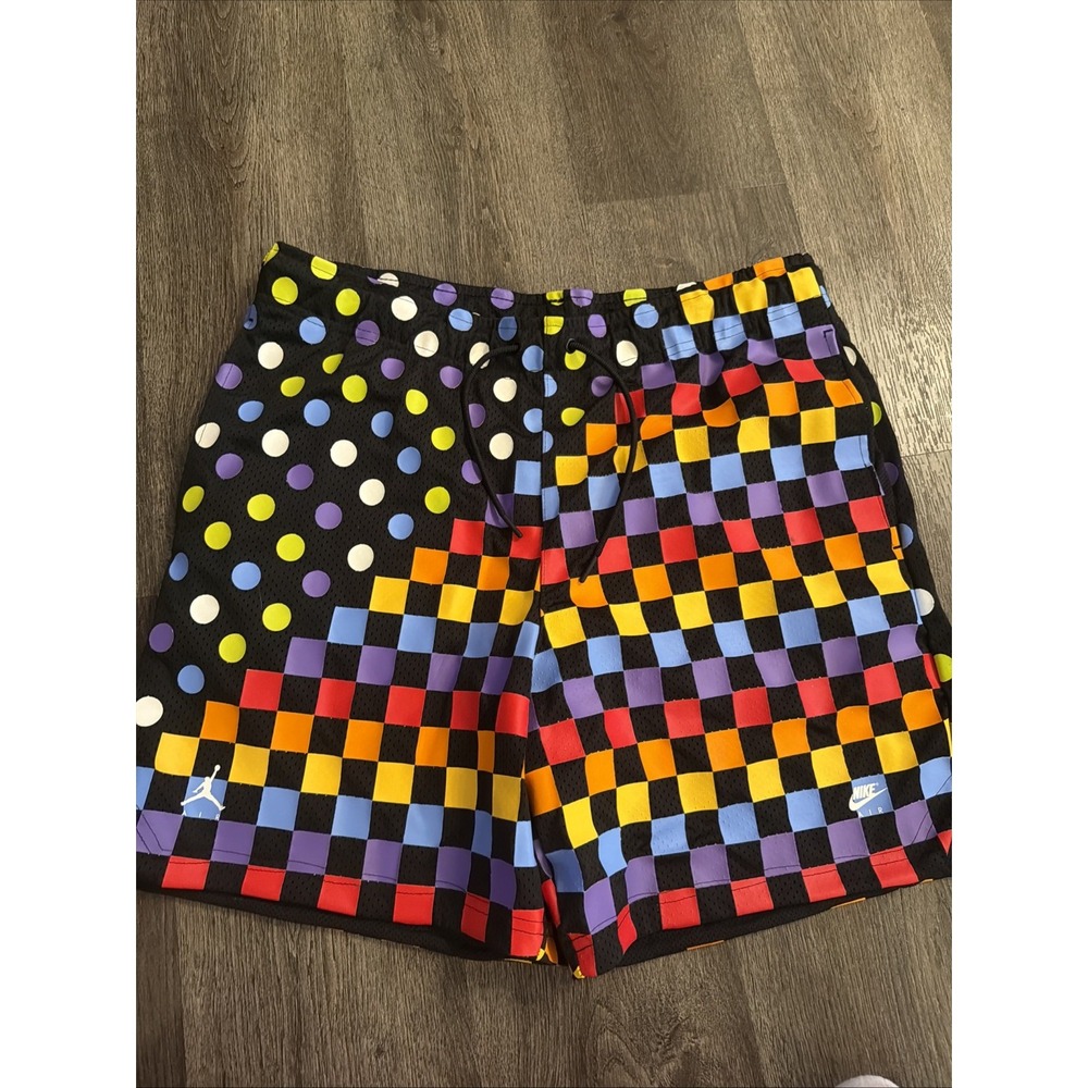 Jordan Nike Retro 3 AOP Shorts DD5251-010 Black Multicolor Men's Size L